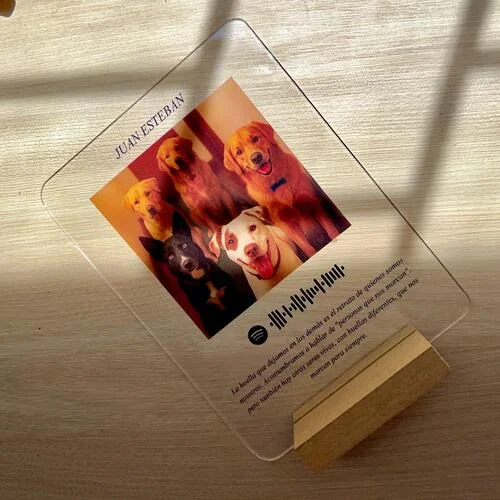 Producto destacado Placa spotify con texto